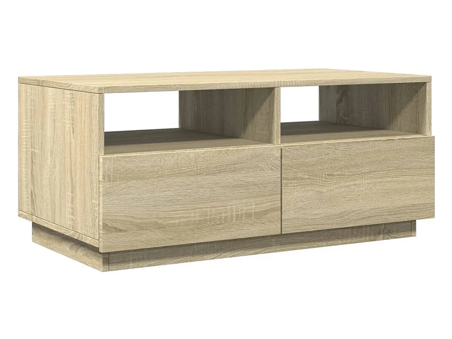 Best Mesa de centro com luzes LED 90x49x40 cm carvalho sonoma PT447007 Castanho
