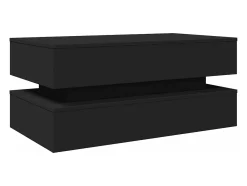 Online Mesa de centro com luzes LED 90x50x40 cm PT862430 Preto