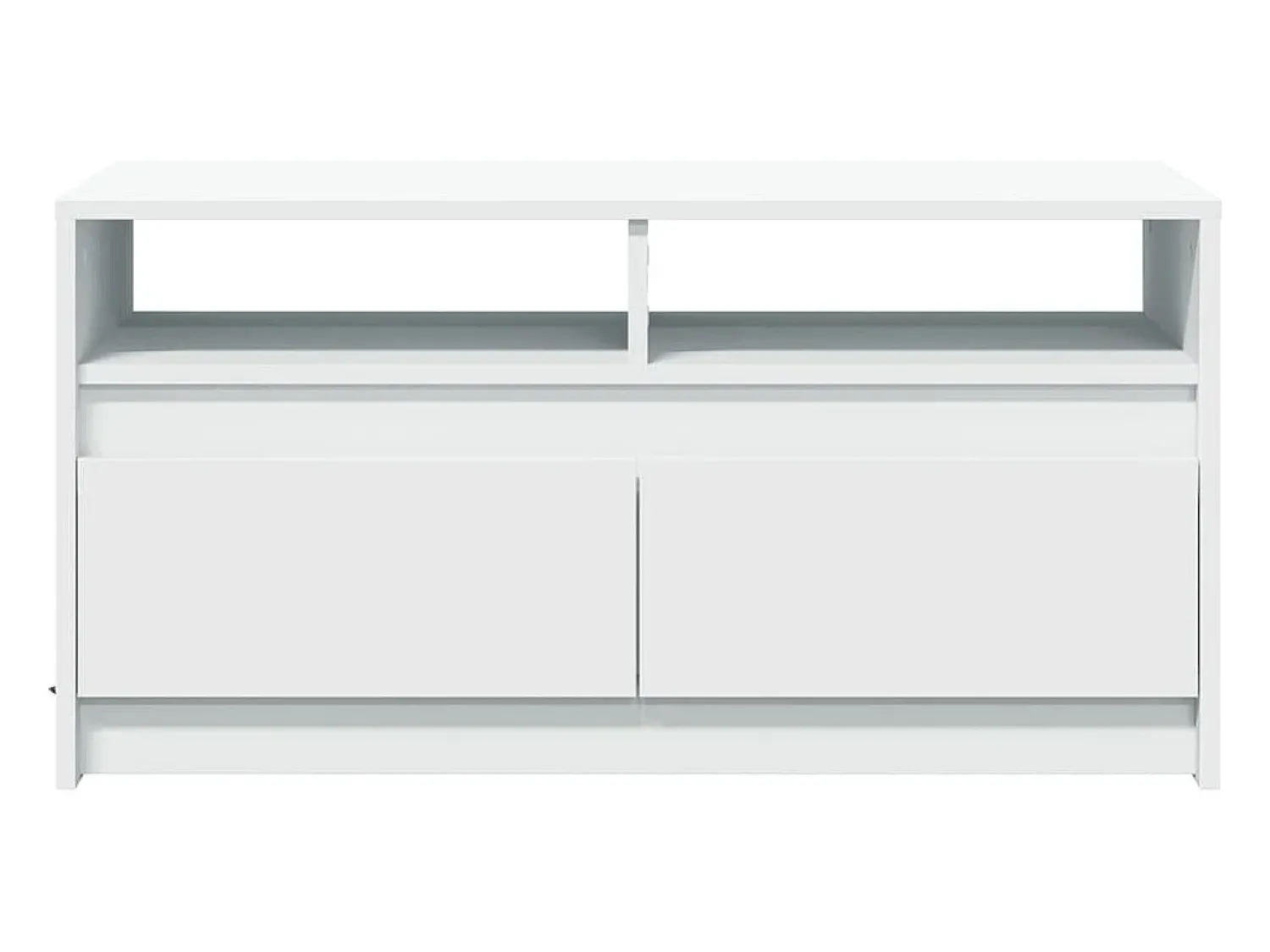Best vidaxl Mesa de centro com luzes LED derivados de madeira Branco