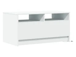 Best vidaxl Mesa de centro com luzes LED derivados de madeira Branco