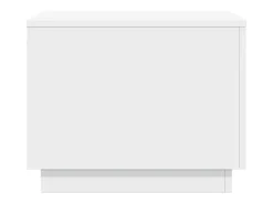 Outlet vidaxl Mesa de centro com luzes LED 50x50x40 cm Branco