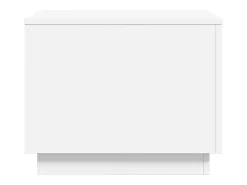 Outlet vidaxl Mesa de centro com luzes LED 50x50x40 cm Branco