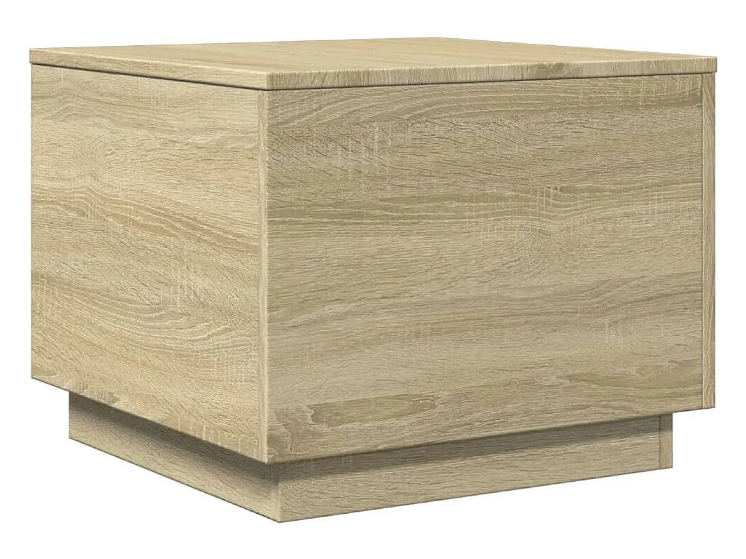 Mesa de centro com luzes LED 50x50x40 cm carvalho sonoma PT713710^ Mesa De Centro