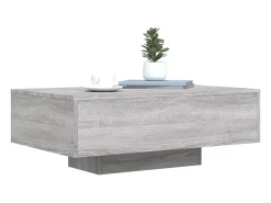 vidaxl Mesa de centro com luzes LED 85x55x31 cm sonoma^ Mesa De Centro
