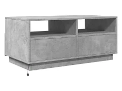 vidaxl Mesa de centro com luzes LED 90x49x40 cm cimento^ Mesa De Centro