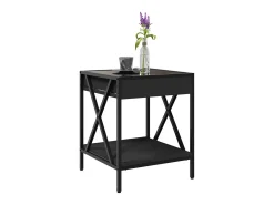 Mesa De Centro|vidaxl Mesa de centro com luzes LED Infinity 40x40x49 cm Preto