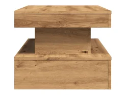Mesa De Centro*vidaxl Mesa de centro com luzes LED 90x50x40 cm carvalho artisiano Castanho