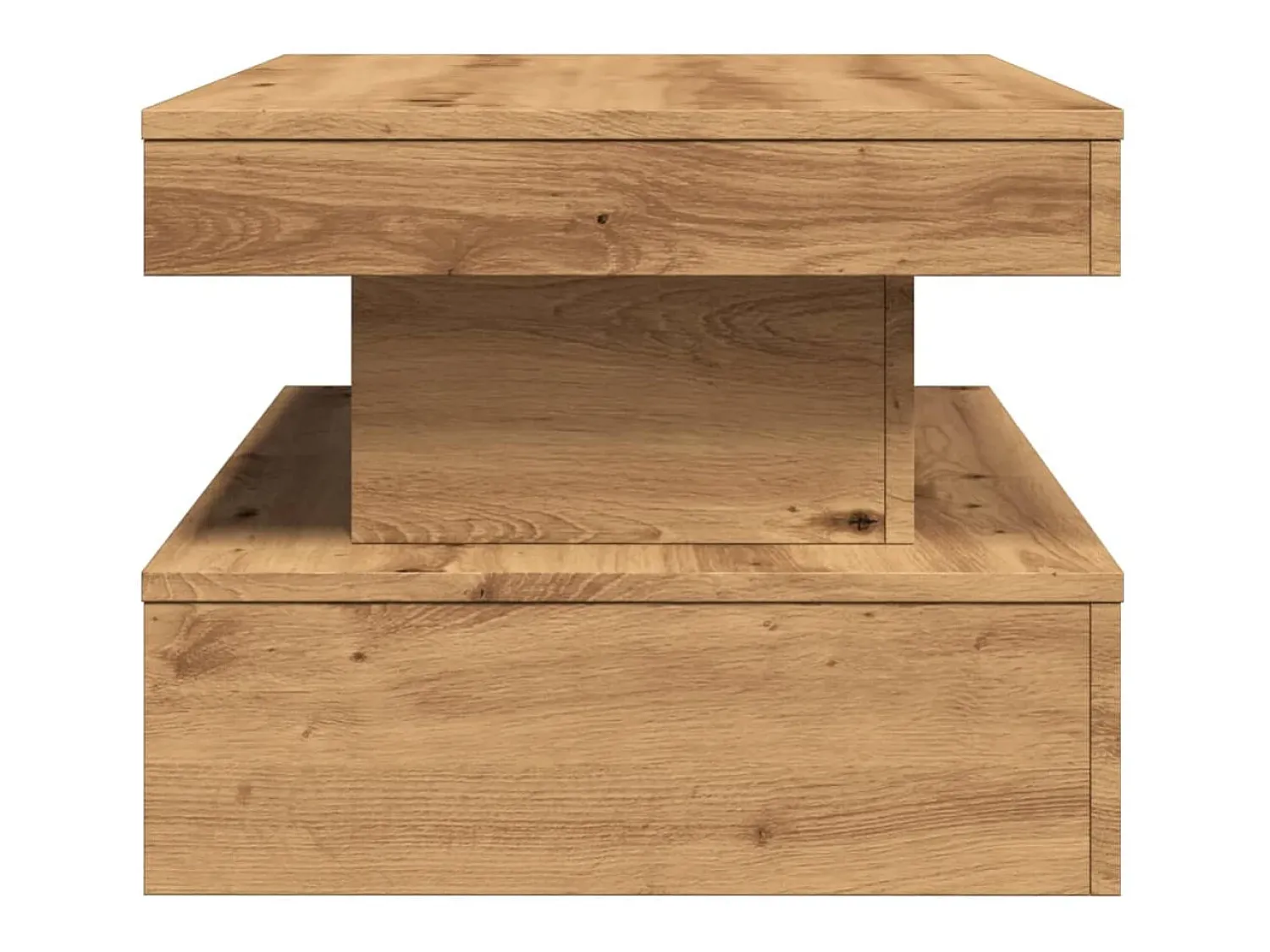 Mesa De Centro*vidaxl Mesa de centro com luzes LED 90x50x40 cm carvalho artisiano Castanho