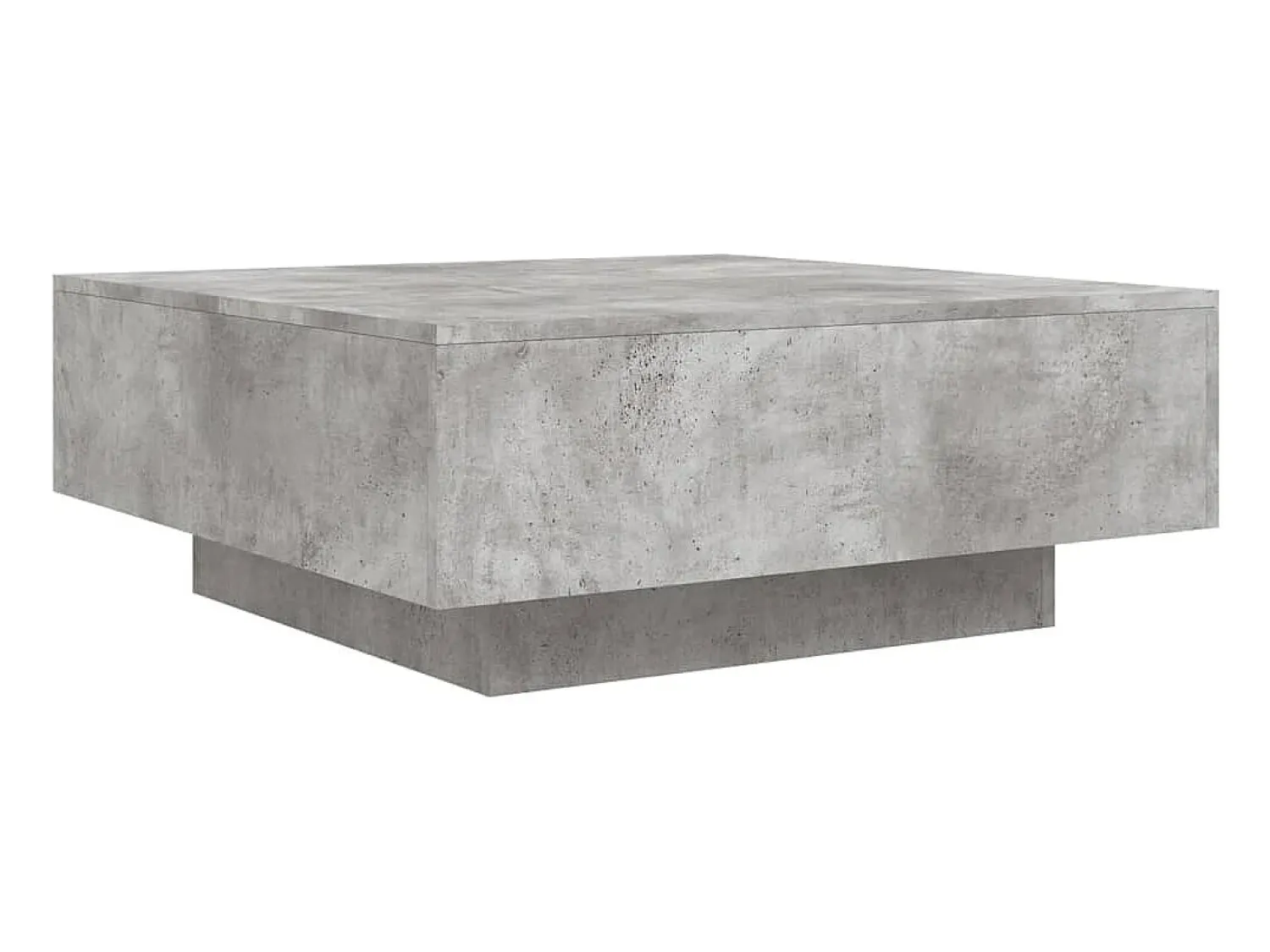 Mesa De Centro* Mesa de centro com luzes LED 80x80x31 cm cimento PT857585 Cinzento