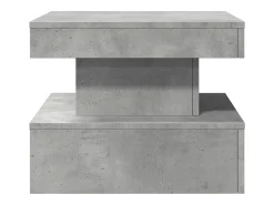 vidaxl Mesa de centro com luzes LED 50x50x40 cm cimento^ Mesa De Centro