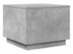 Mesa De Centro* Mesa de centro com luzes LED 50x50x40 cm cimento PT845974 Cinzento
