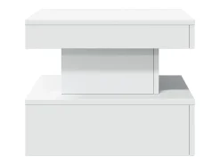 Mesa De Centro|vidaxl Mesa de centro com luzes LED 50x50x40 cm Branco