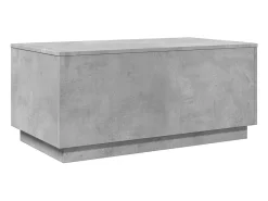 Mesa de centro com luzes LED 90x50x40 cm cimento PT290970^ Mesa De Centro
