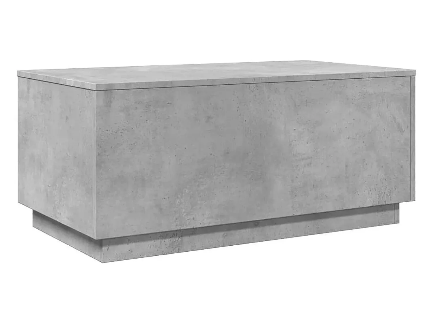 Mesa de centro com luzes LED 90x50x40 cm cimento PT290970^ Mesa De Centro