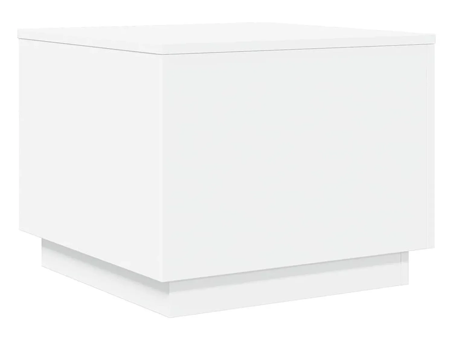 Mesa De Centro| Mesa de centro com luzes LED 50x50x40 cm PT426564 Branco