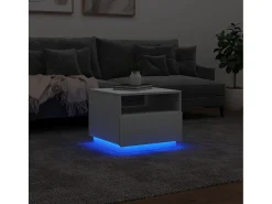 Best Mesa de centro com luzes LED 50x49x40 cm PT705864 Branco