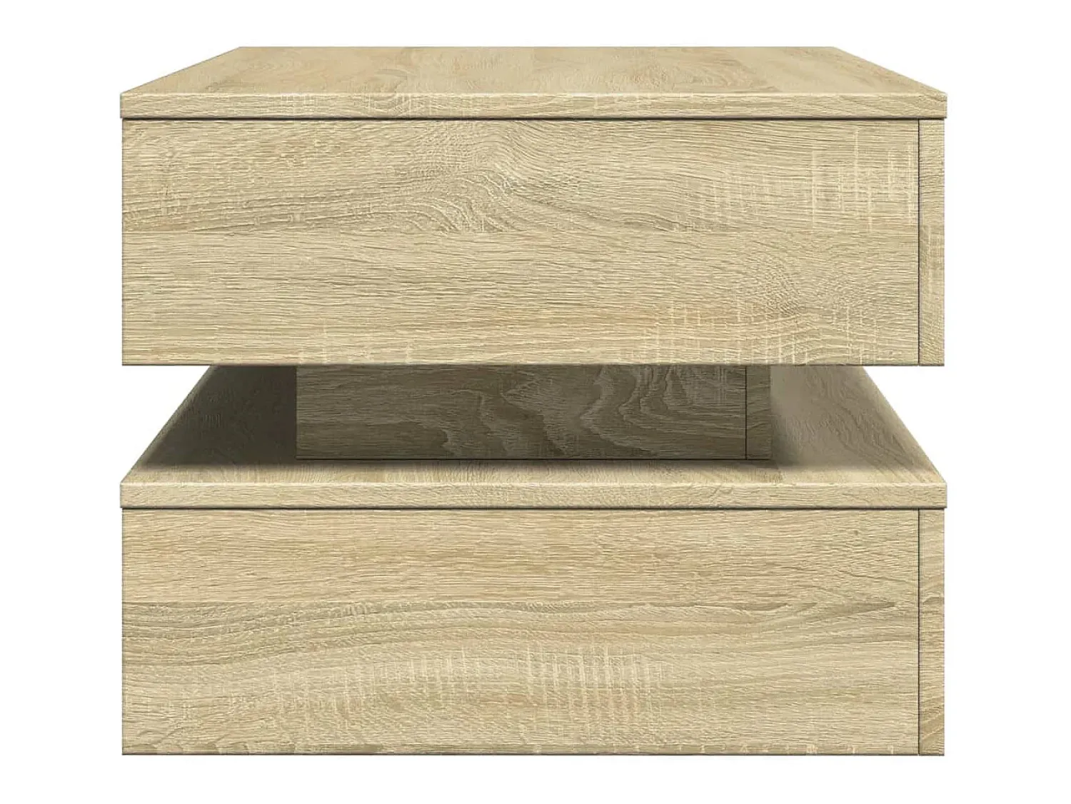 Mesa De Centro|vidaxl Mesa de centro com luzes LED 90x50x40 cm carvalho sonoma Natural claro