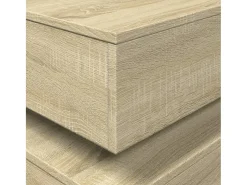 Mesa De Centro|vidaxl Mesa de centro com luzes LED 90x50x40 cm carvalho sonoma Natural claro