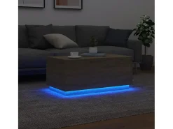 Discount Mesa de centro com luzes LED 90x50x40 cm carvalho sonoma PT583107 Castanho