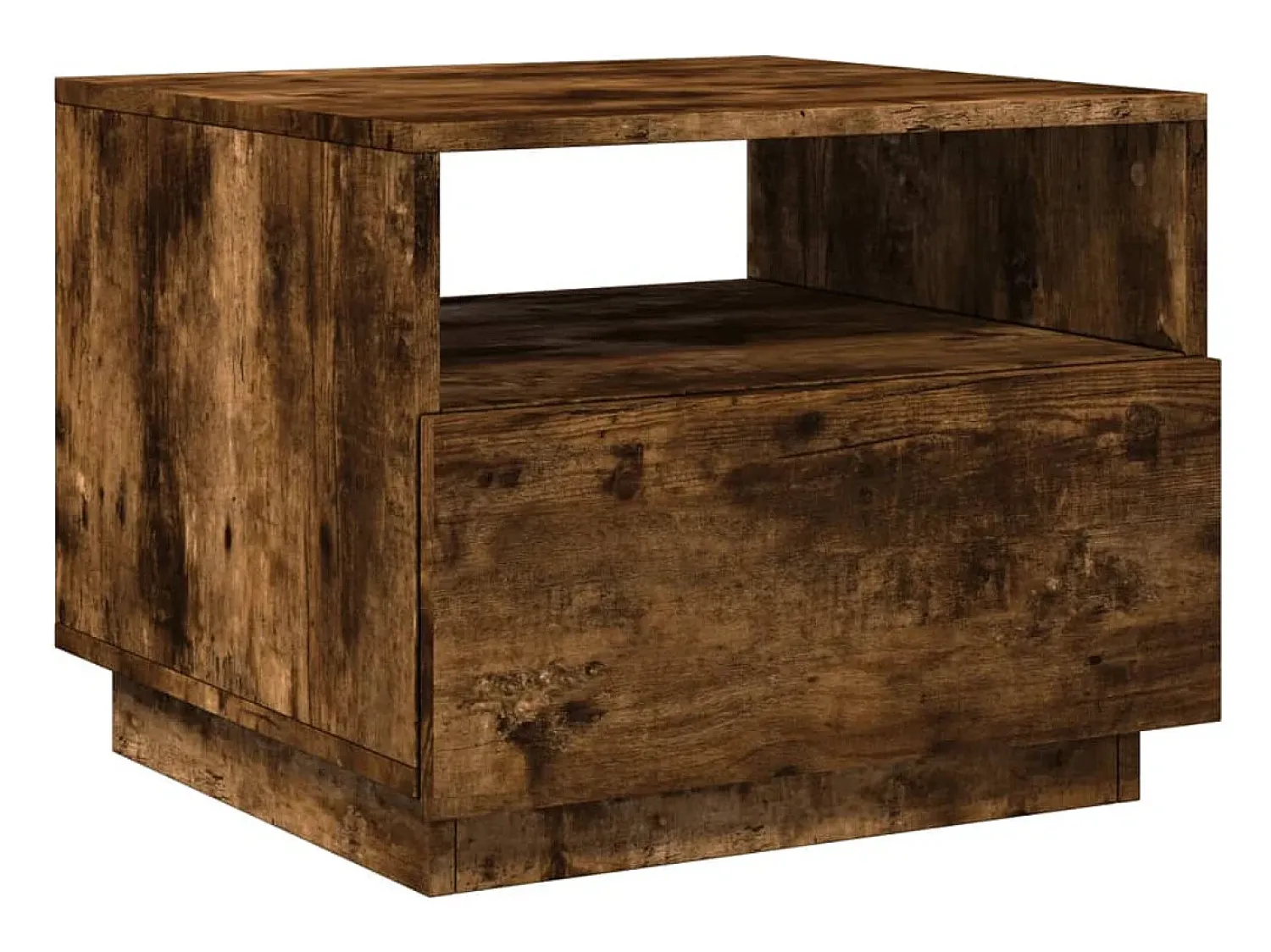 Mesa de centro com luzes LED 50x49x40 cm carvalho fumado PT975051^ Mesa De Centro