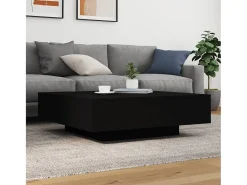Mesa De Centro| Mesa de centro com luzes LED 100x100x31 cm PT535068 Preto