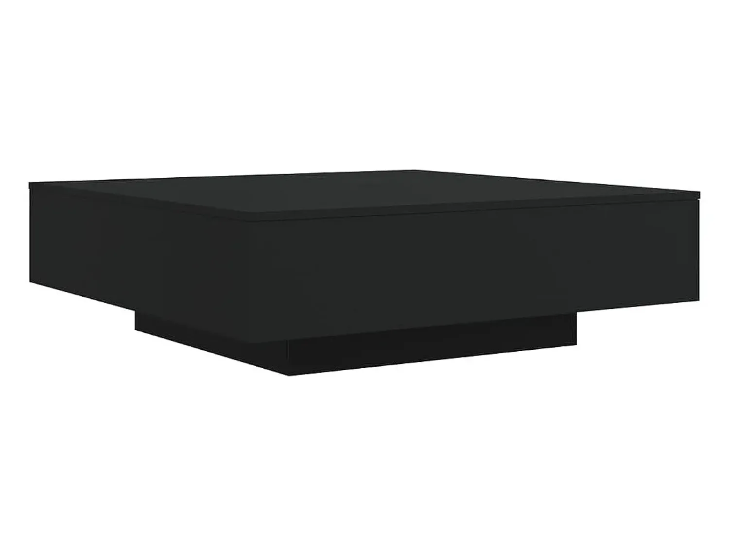 Mesa De Centro| Mesa de centro com luzes LED 100x100x31 cm PT535068 Preto