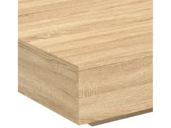 vidaxl Mesa de centro com luzes LED 100x100x31 cm carvalho sonoma^ Mesa De Centro