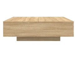 vidaxl Mesa de centro com luzes LED 100x100x31 cm carvalho sonoma^ Mesa De Centro