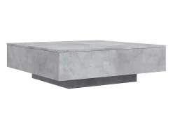 Online Mesa de centro com luzes LED 100x100x31 cm cimento PT969960 Cinzento
