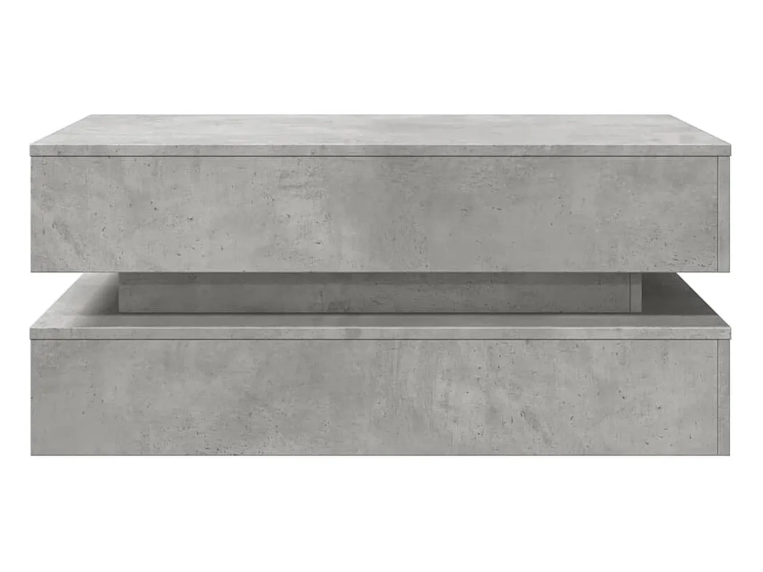 Sale vidaxl Mesa de centro com luzes LED 90x50x40 cm cimento Cinzento