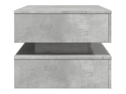 Sale vidaxl Mesa de centro com luzes LED 90x50x40 cm cimento Cinzento