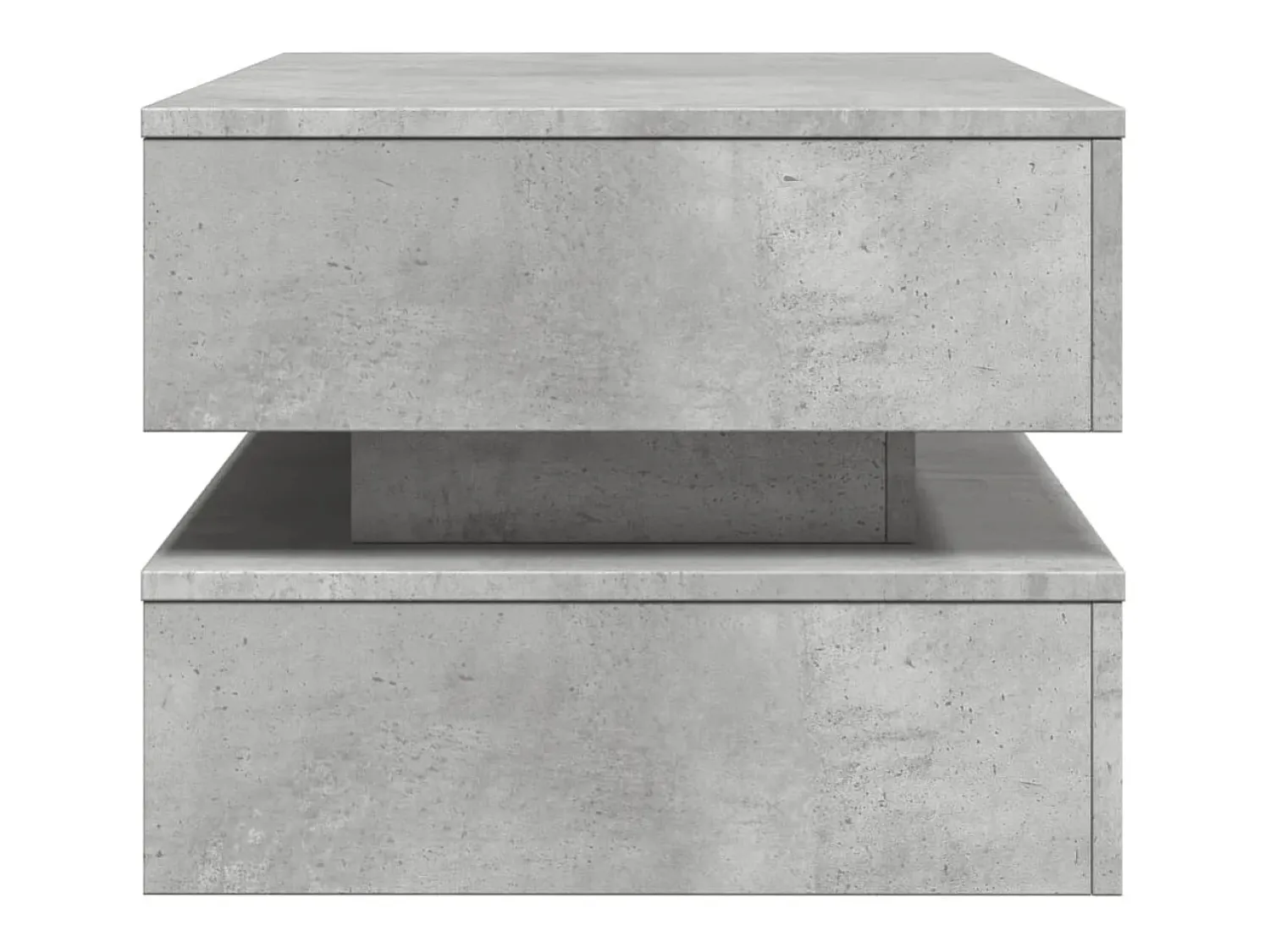 Sale vidaxl Mesa de centro com luzes LED 90x50x40 cm cimento Cinzento