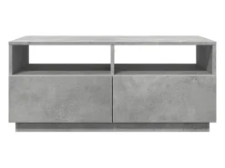 Clearance Mesa de centro com luzes LED 90x49x40 cm cimento PT739660 Cinzento