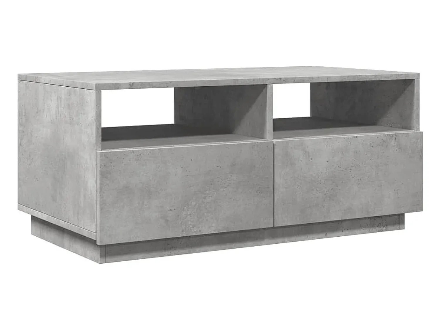 Clearance Mesa de centro com luzes LED 90x49x40 cm cimento PT739660 Cinzento
