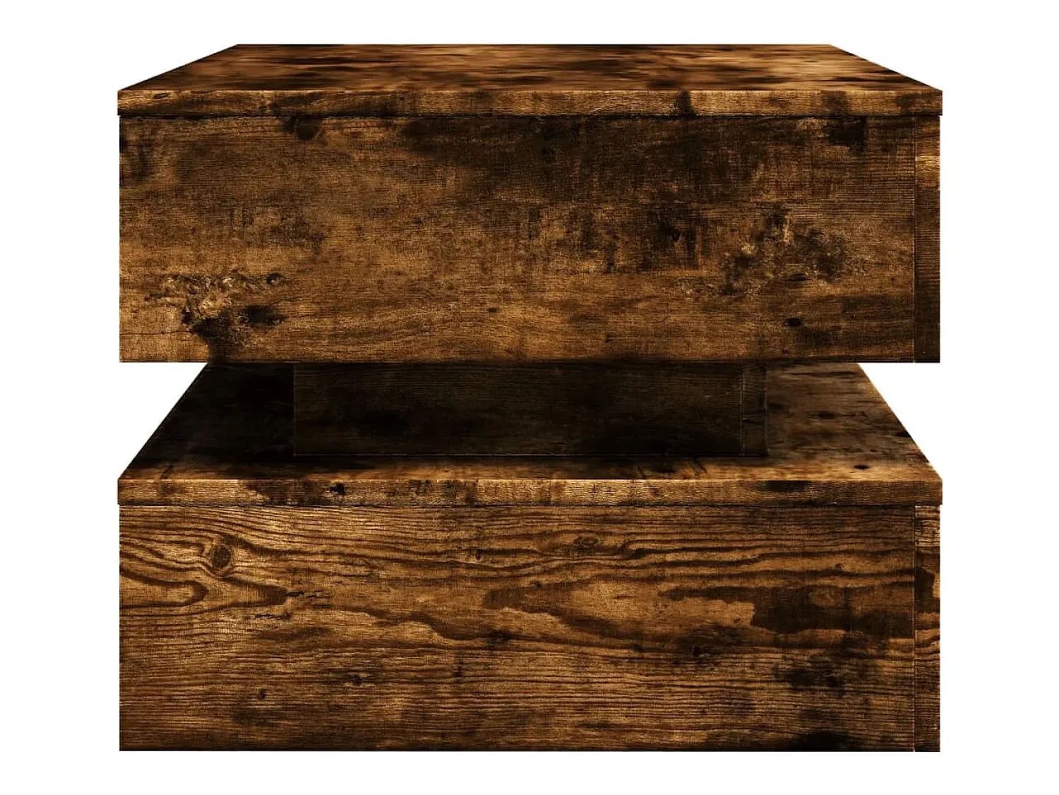 Mesa De Centro*vidaxl Mesa de centro com luzes LED 90x50x40 cm carvalho fumado Natural claro