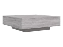 Mesa de centro com luzes LED 100x100x31 cm sonoma PT897255 Cinzento