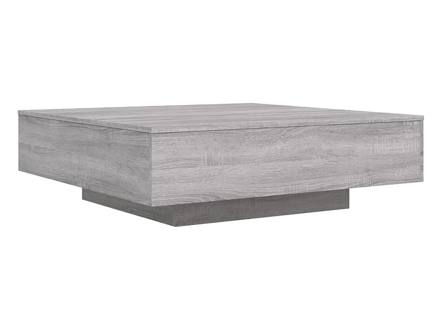 Mesa de centro com luzes LED 100x100x31 cm sonoma PT897255 Cinzento