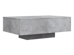Mesa de centro com luzes LED 85x55x31 cm cimento PT473849^ Mesa De Centro
