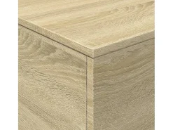 Online vidaxl Mesa de centro com luzes LED 90x50x40 cm carvalho sonoma Natural claro