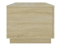 Online vidaxl Mesa de centro com luzes LED 90x50x40 cm carvalho sonoma Natural claro