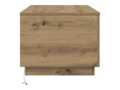 Mesa De Centro*vidaxl Mesa de centro com luzes LED 90x50x40 cm carvalho artisiano Natural claro