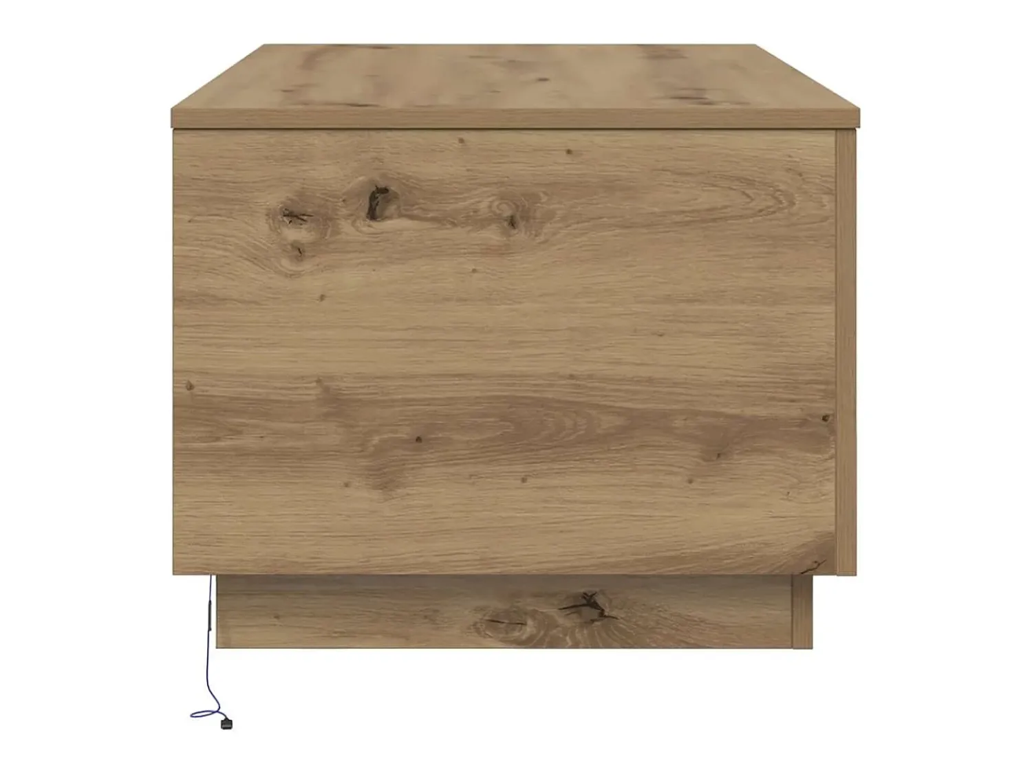 Mesa De Centro*vidaxl Mesa de centro com luzes LED 90x50x40 cm carvalho artisiano Natural claro