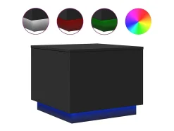 vidaxl Mesa de centro com luzes LED 50x50x40 cm^ Mesa De Centro