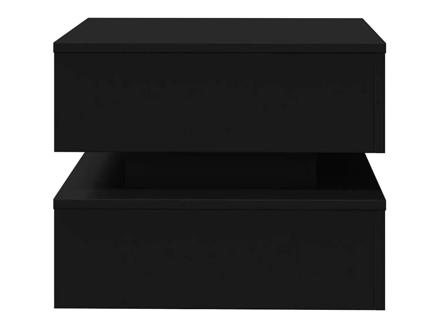 Best vidaxl Mesa de centro com luzes LED 50x50x40 cm Preto