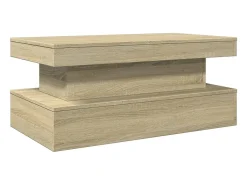Online Mesa de centro com luzes LED 90x50x40 cm carvalho sonoma PT134819 Castanho