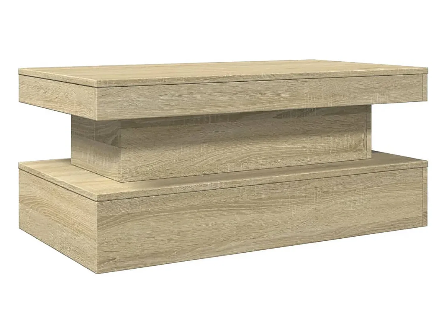 Online Mesa de centro com luzes LED 90x50x40 cm carvalho sonoma PT134819 Castanho