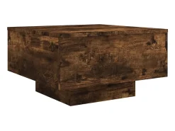 Best Mesa de centro com luzes LED 55x55x31 cm carvalho fumado PT337279 Castanho