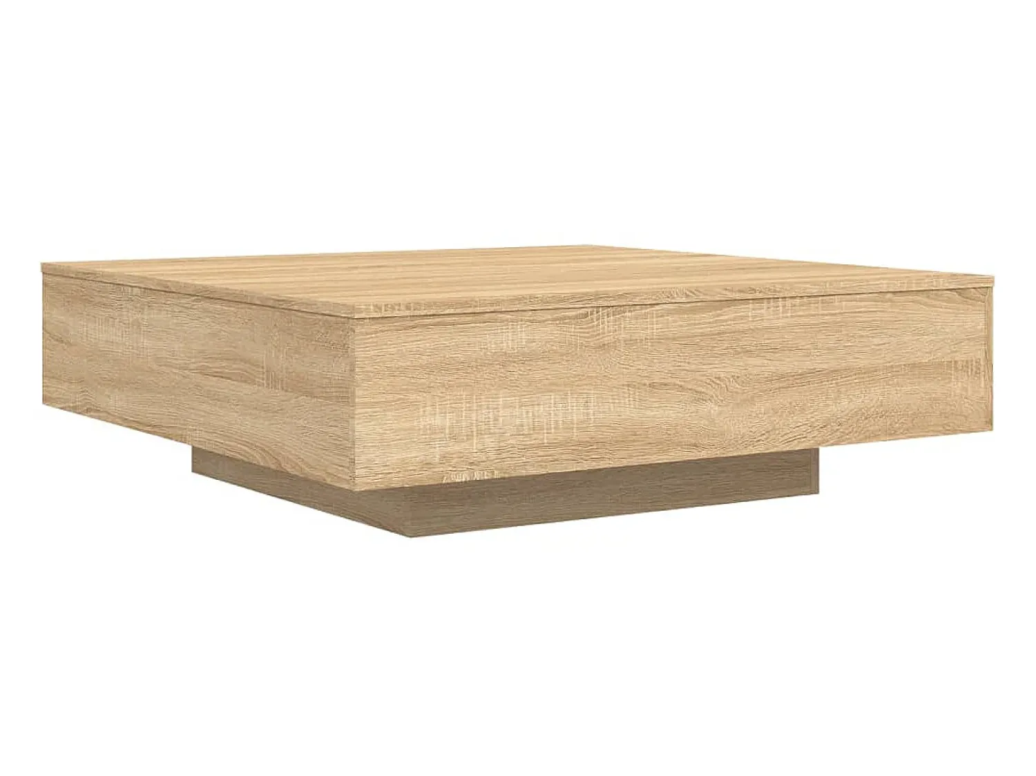 Mesa De Centro| Mesa de centro com luzes LED 100x100x31 cm carvalho sonoma PT773607 Castanho