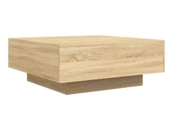 Mesa De Centro* Mesa de centro com luzes LED 80x80x31 cm carvalho sonoma PT492538 Castanho