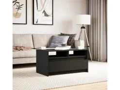vidaxl Mesa de centro com luzes LED derivados de madeira^ Mesa De Centro